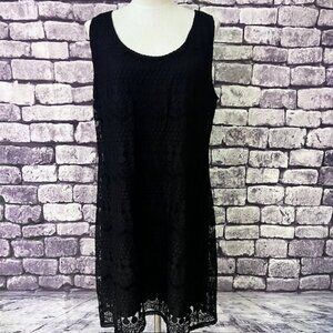 Tiana B Black Lace Sleeveless Dress Size XXL